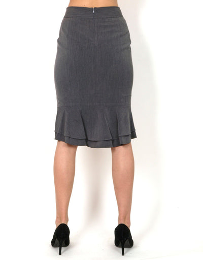 Narrow skirt gray