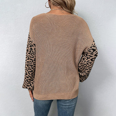 Leopard Print Knitted Sweaters