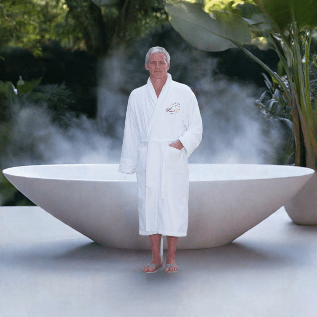 Premium Turkish Cotton Zen Robe for Men – French - Seamed, Hotel - Quality Comfort | Tall Sizes - Bath & Beauty - Croatian Designer Fashion - Raul E New York