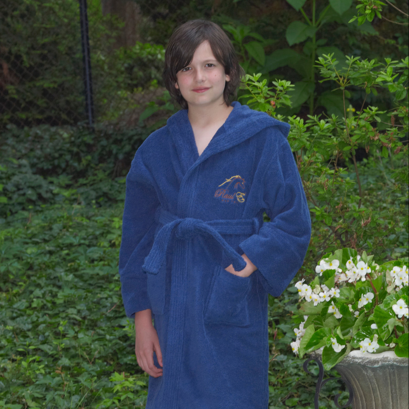 Blue Hooded Robe