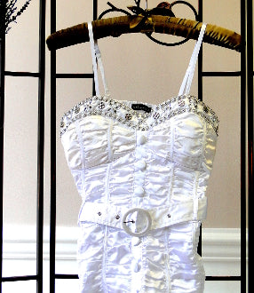 White Top with Beaded Accent