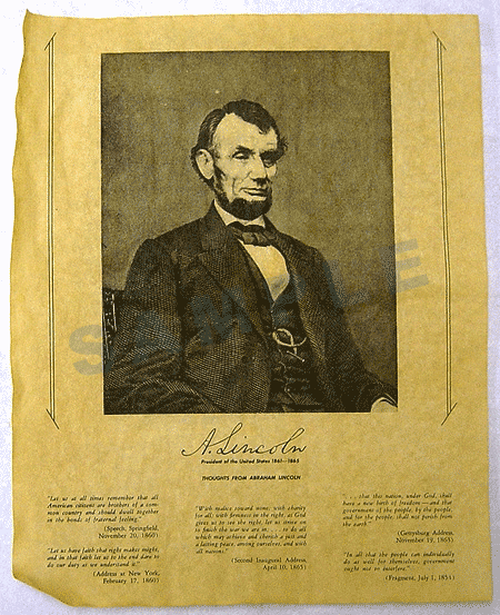 Lincoln Words of Wisdom Poster.