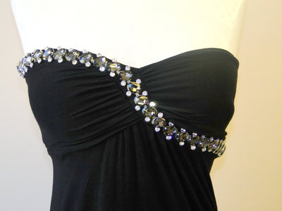 Strapless Dress with Crystals