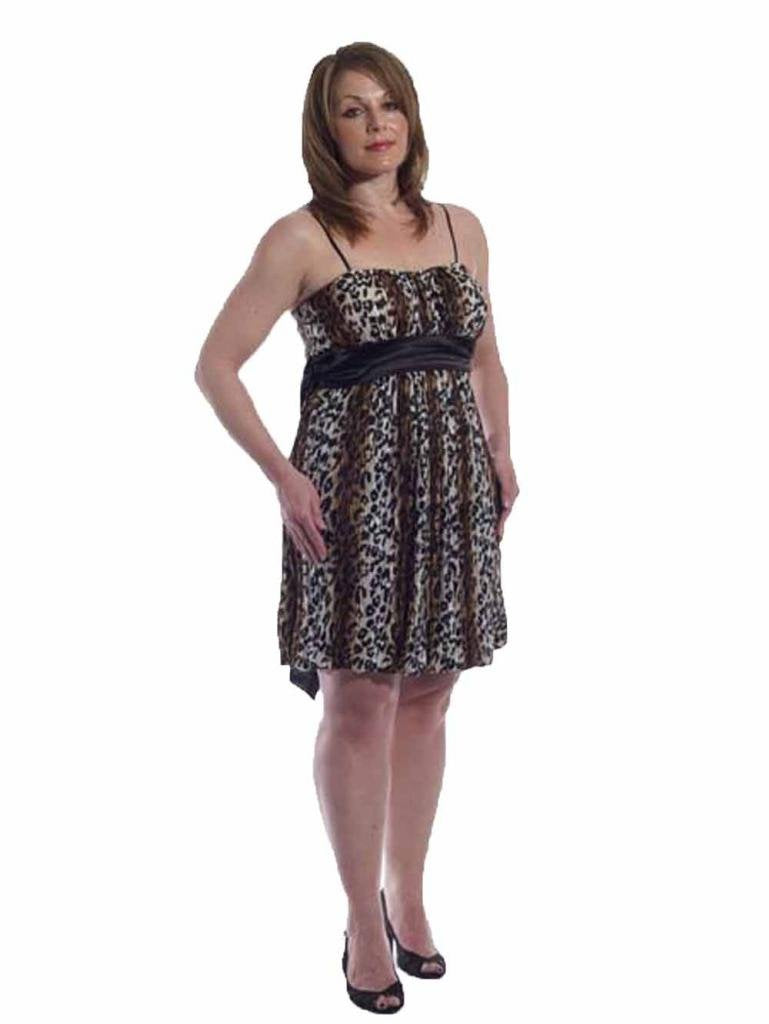 Women's Coctail Dress Size 3XL Brown