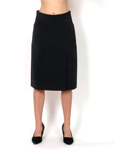 Straight cut black skirt