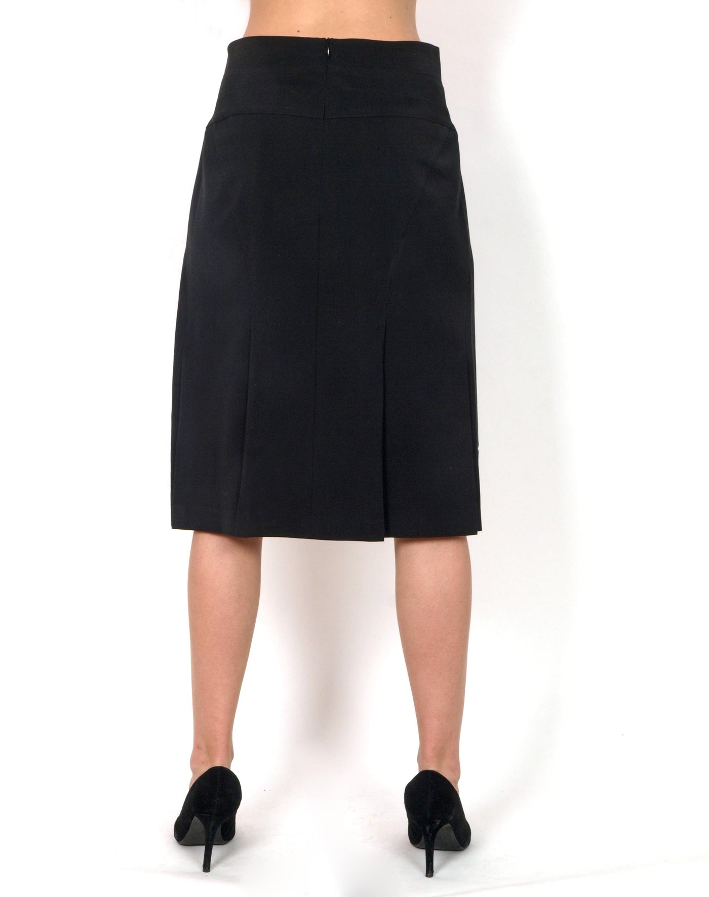 Straight cut black skirt