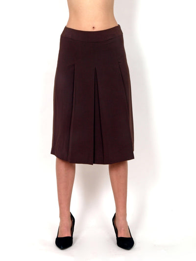 Brown skirt on folds A cut