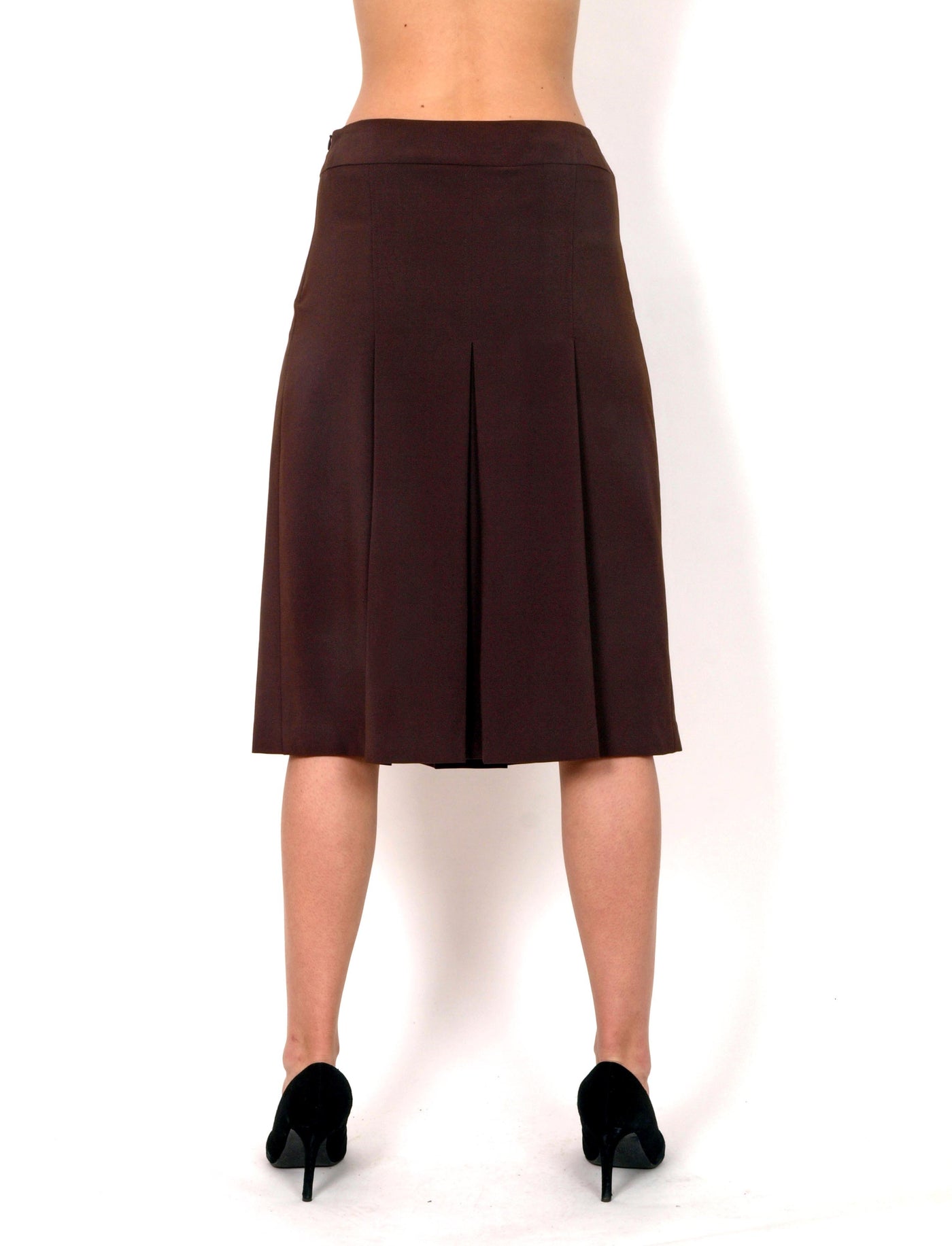 Brown skirt on folds A cut