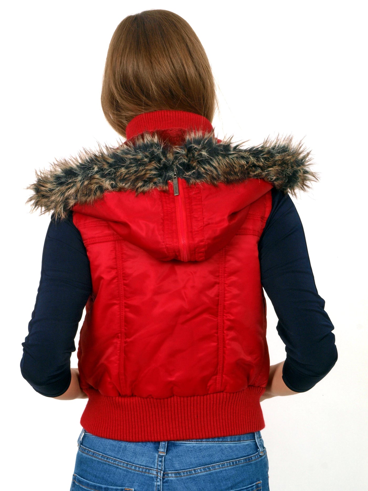 Warm- red -vest-with-faux-fur