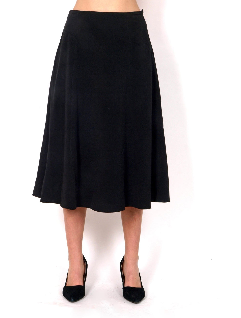 Black wider skirt bellow knees - skirts - Croatian Designer Fashion - Raul E New York