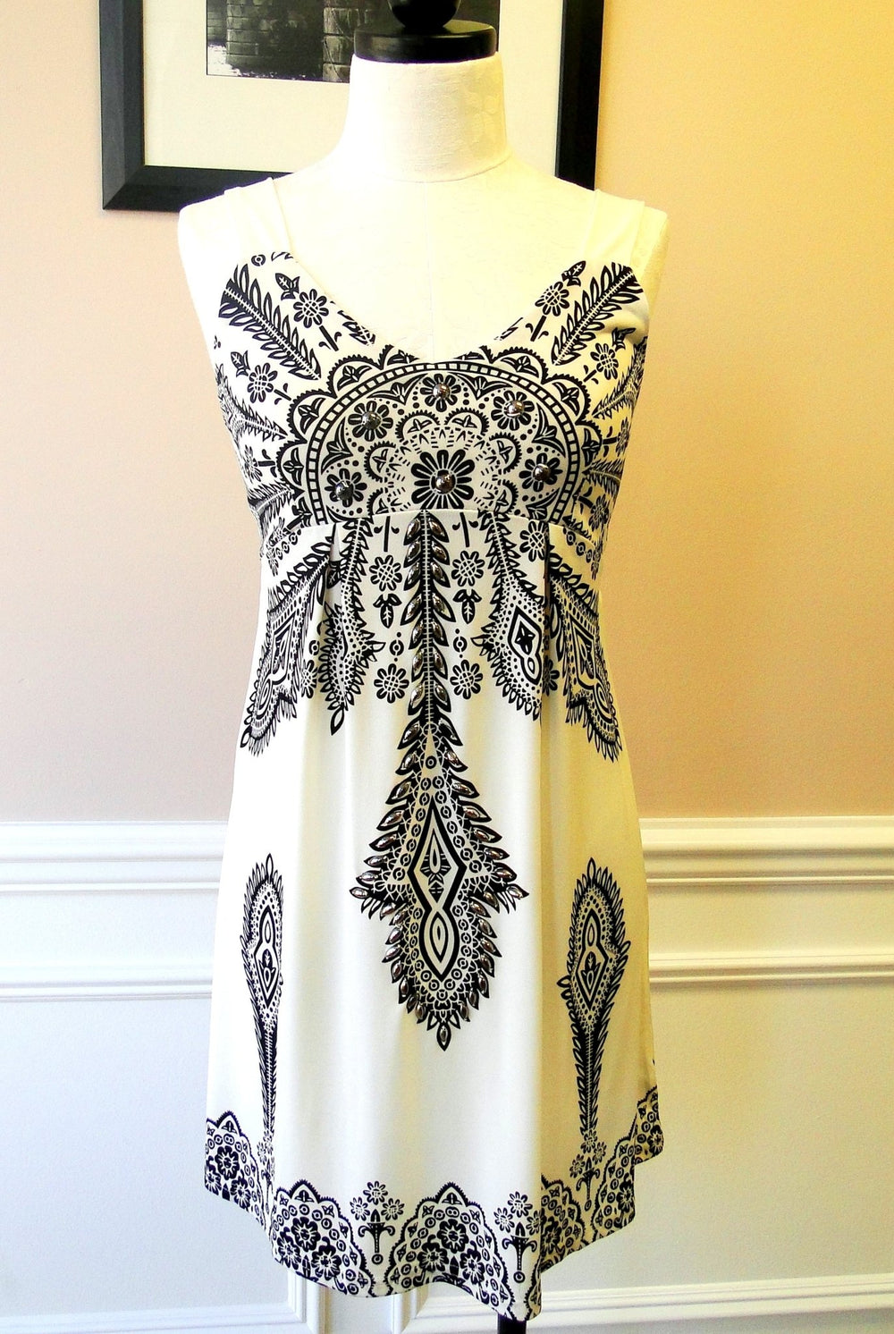 Dress with Black & White Print - Designer Fashion from Zagreb to New York - Raul E® New York