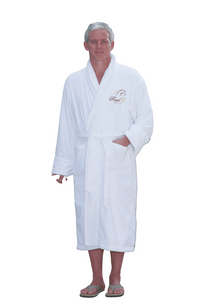 Full-length view of the men's premium Turkish cotton robe